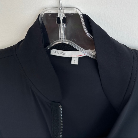 Sun Light Asymmetrical Stretch Zipper Sleeveless Dress in Black | Size 1 - Picture 5 of 7